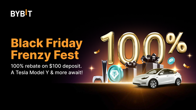 Black Friday Frenzy Fest: Deposit for a 100% Rebate & Win a Tesla Model Y, an Apple Vision Pro, and More!