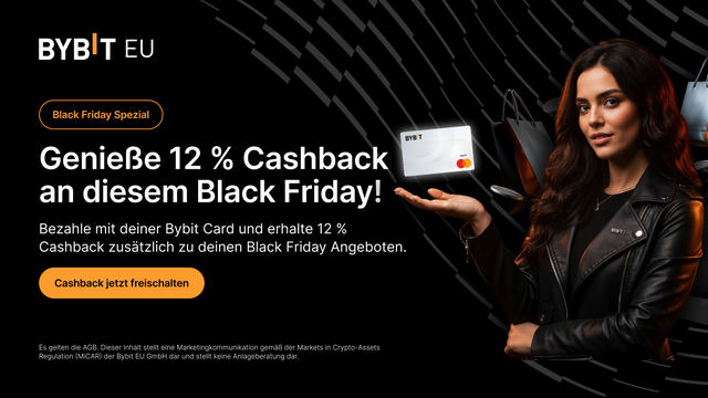 Bybit Card Special: Genieße 12 % Cashback an diesem Black Friday