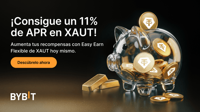 Easy Earn flexible de XAUT: ¡Gana hasta un 11% de APR en oro tokenizado!