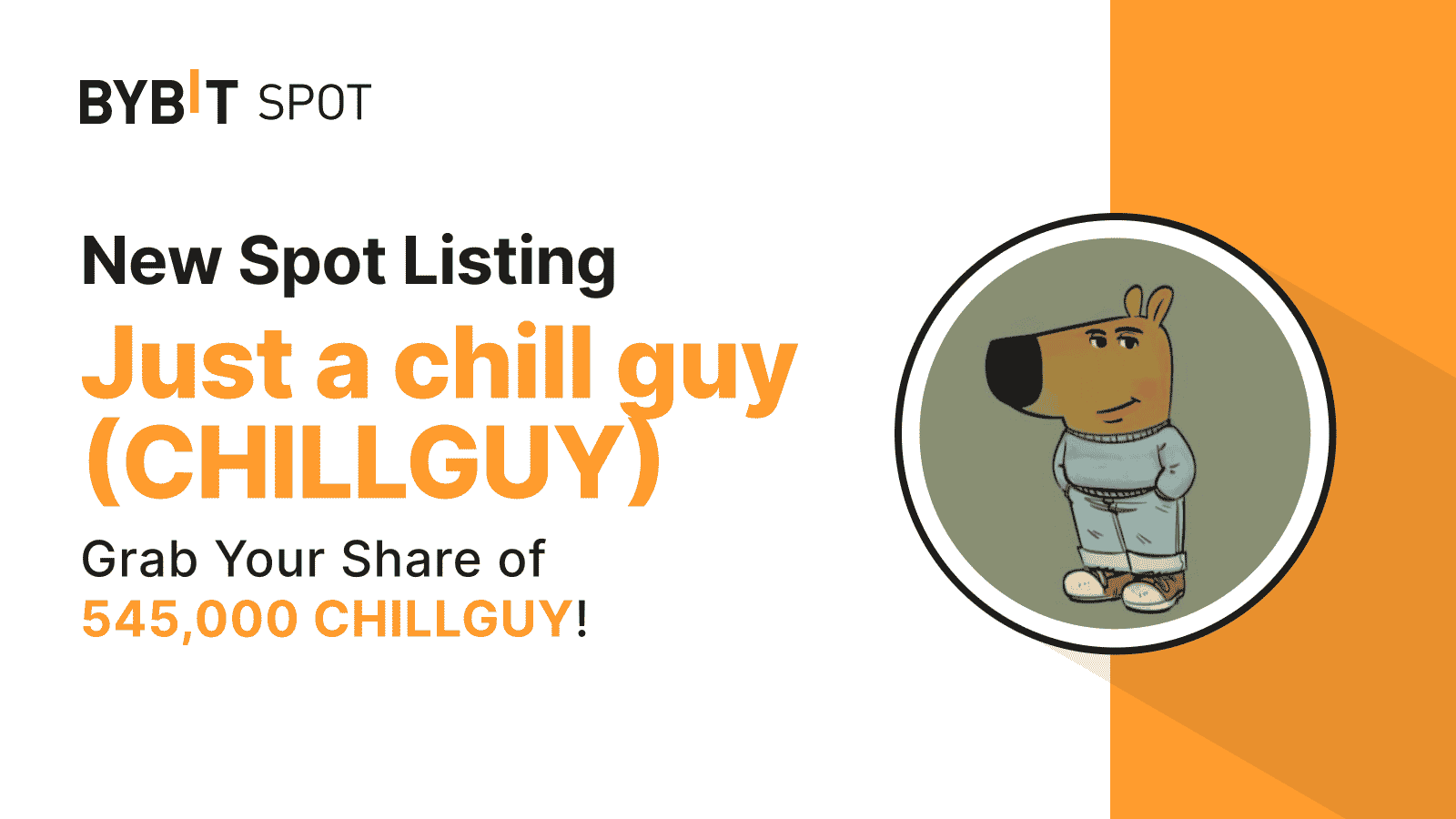 Bybit Announcement | New Listing: CHILLGUY/USDT — Grab a Share of the  545,000 CHILLGUY Prize Pool