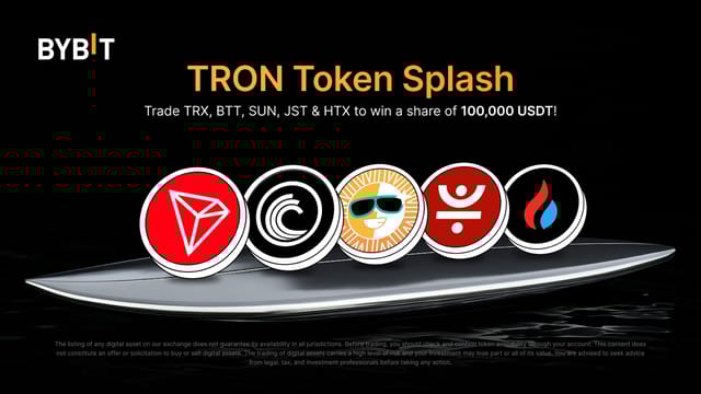 TRON Token Splash: Grab a share of the 100,000 USDT prize pool
