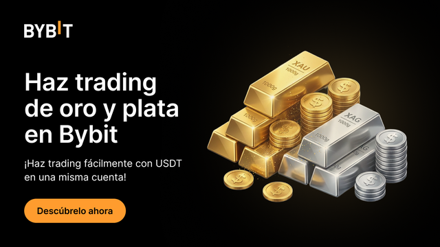 Haz trading de oro y plata en Bybit: ¡reclama hasta 2,000 USDT en airdrops!