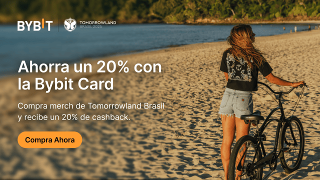 ¡Obtén un 20% de reembolso en la tienda de productos oficiales de Tomorrowland Brasil usando tu Bybit Card!
