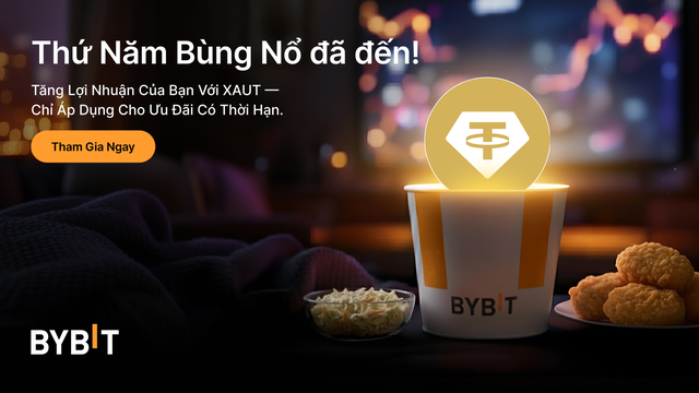 Sinh lời đến APR 555% với XAUT - Ưu Đãi Sinh Lời Thứ Năm Bùng Nổ của Bybit