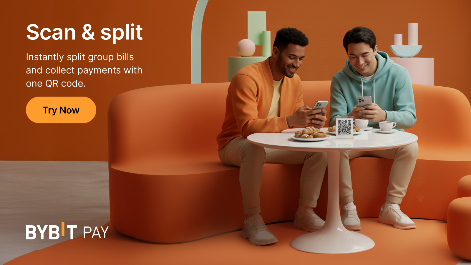New in Bybit Pay: Split bills with QR codes