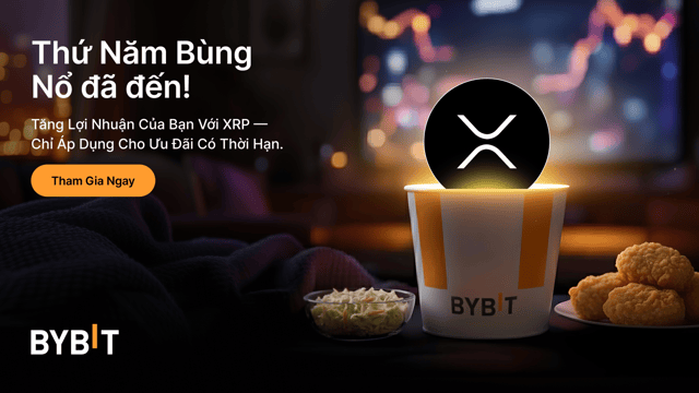 Sinh lời đến APR 555% với XRP - Ưu Đãi Sinh Lời Thứ Năm Bùng Nổ của Bybit!