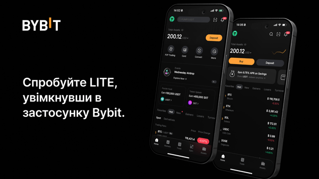 Про Bybit Lite: тепер криптовалюта — це не складно!