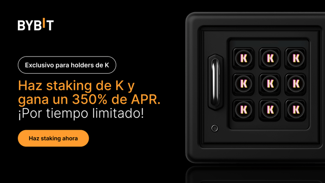 Únete a la fiesta de K: Haz staking de K para ganar un 350% de APR y llévate una parte del fondo de premios de 150,000 K.