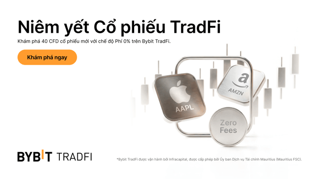 Niêm yết Cổ phiếu TradFi: 40 CFD cổ phiếu hiện đã có trên Bybit TradFi!