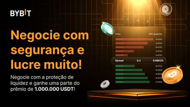 💥 Festival de Trading com proteção de liquidez da Bybit: Negocie com segurança e ganhe uma parte do prêmio de 1.000.000 USDT!