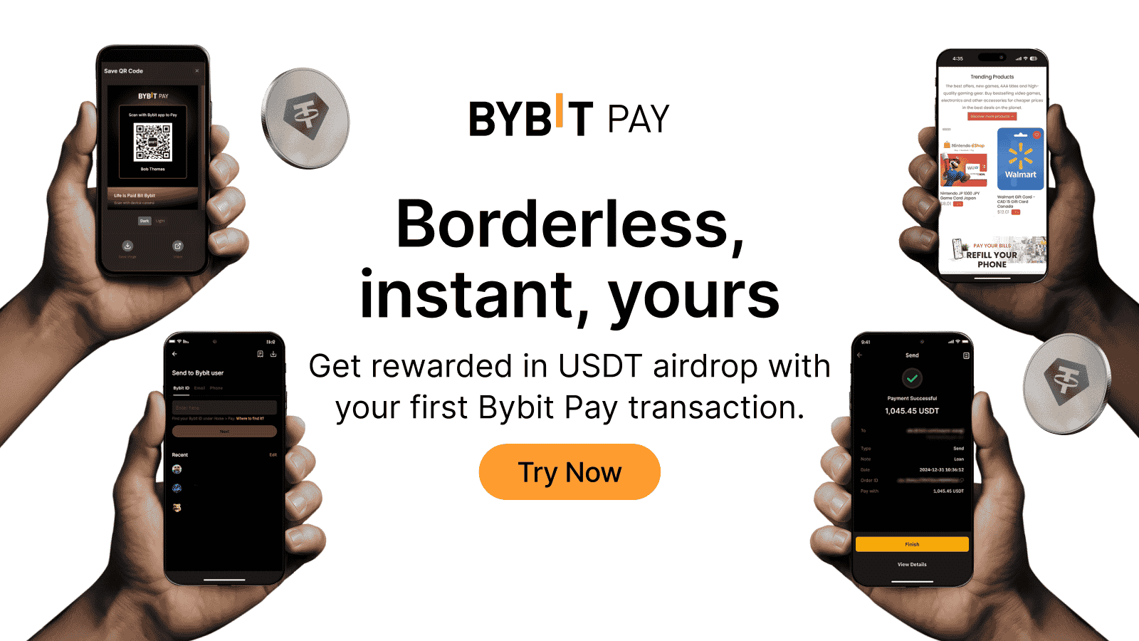 Bybit Announcement | Bybit Pay welcome offer: 50% cashback airdrop