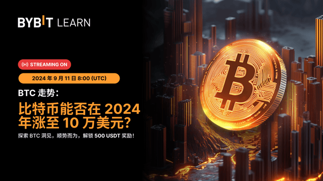 [直播中] BTC 走势：比特币能否在 2024 年涨至 10 万美元？