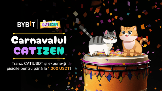 Carnavalul CATIZEN: Până la 1.000 USDT te așteaptă!