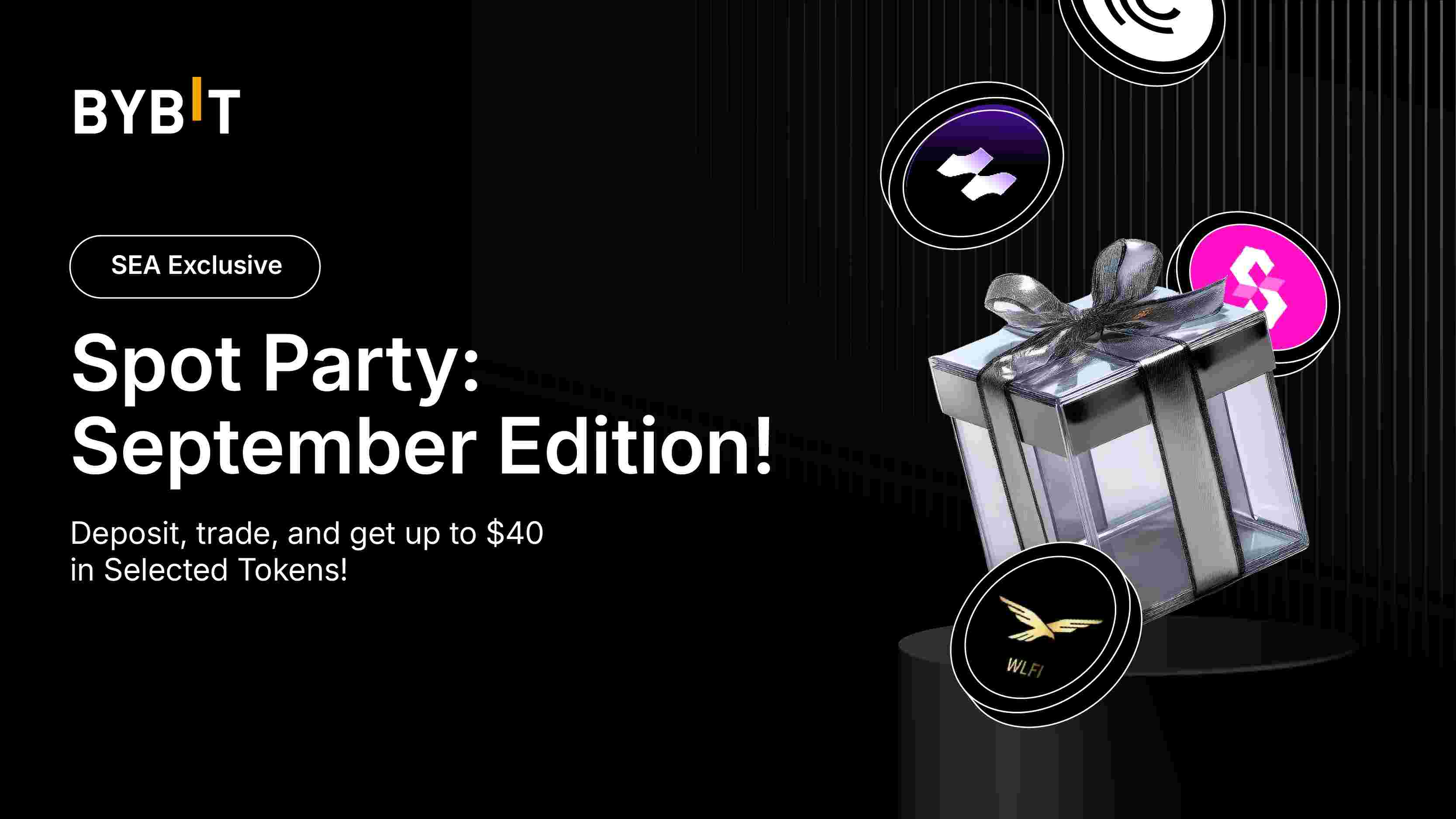 Bybit Announcement | [SEA Exclusive] Spot Party September Edition:  Celebrate New Listings and win up to $100 in Hot Tokens!