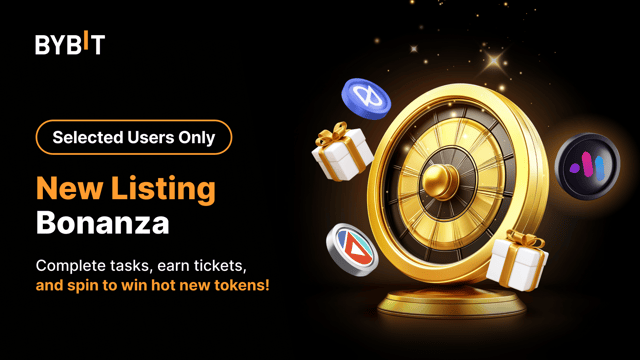 [Selected users only] New Listing Bonanza: Spin to win hot new tokens! 🎰