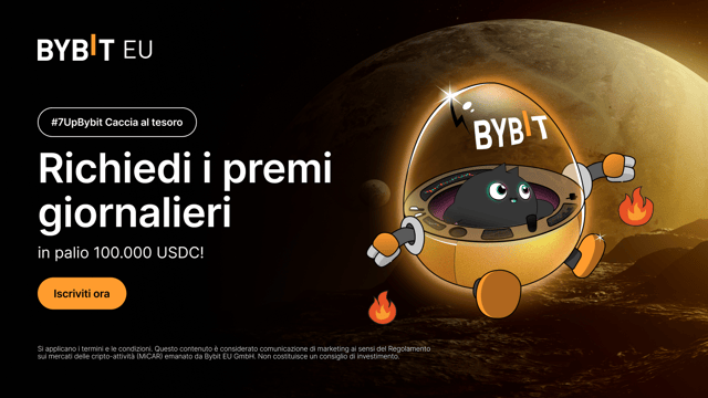 Caccia al tesoro #7UpBybit: Riscatta la tua parte di 100.000 USDC!