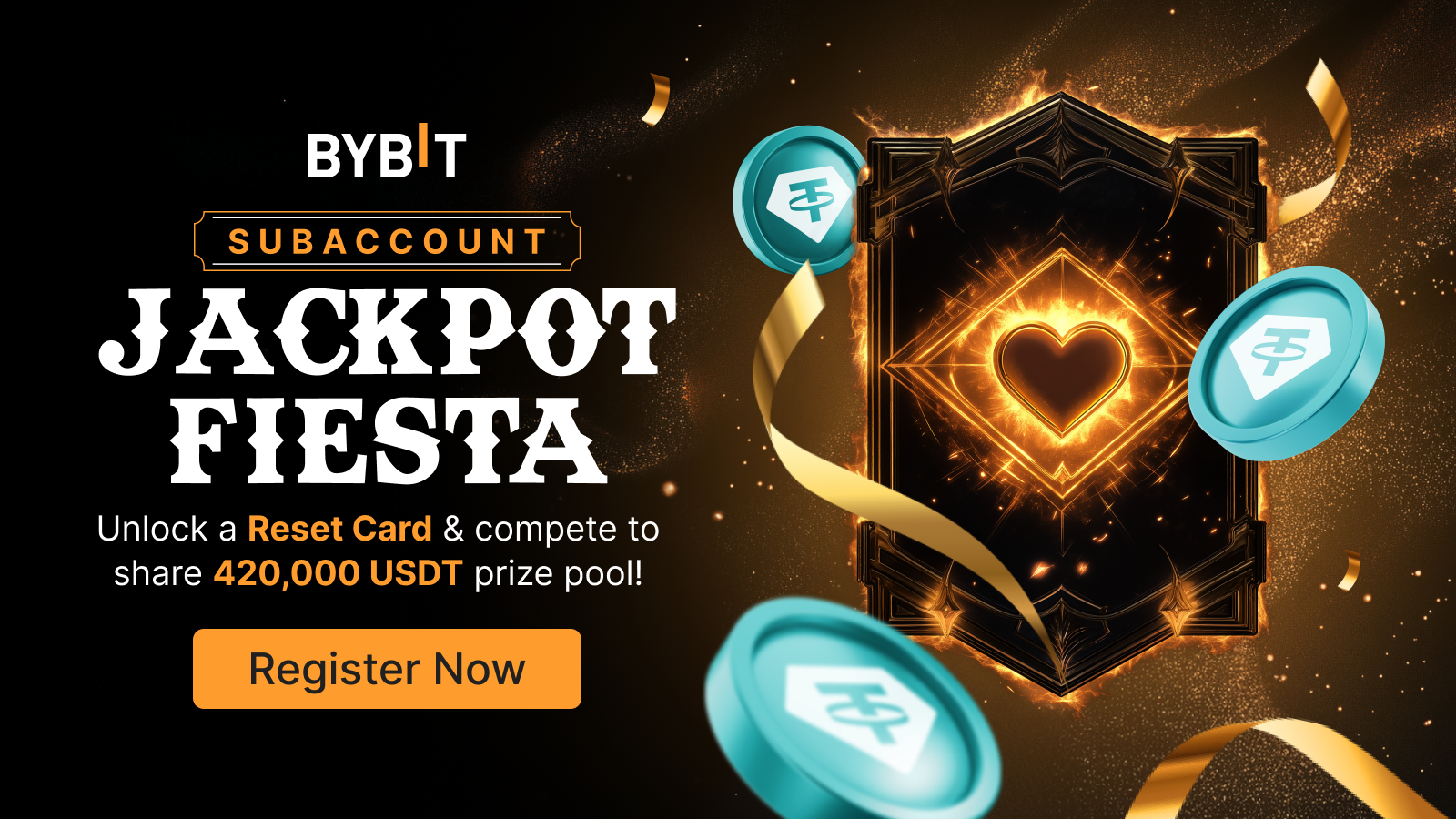 Bybit Announcement | Subaccount Jackpot Fiesta: Join the Competition,  Unlock a Reset Card, and Share a 420,000 USDT Prize Pool!