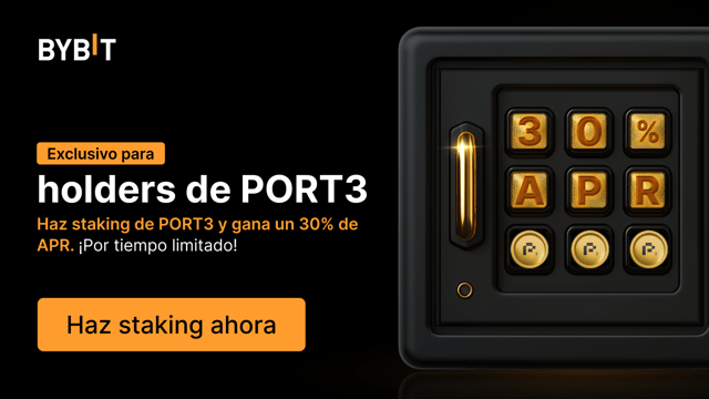 Únete a la fábrica del dinero de PORT3: ¡haz staking, ahorra y gana un APR de hasta el 30% con tu PORT3!