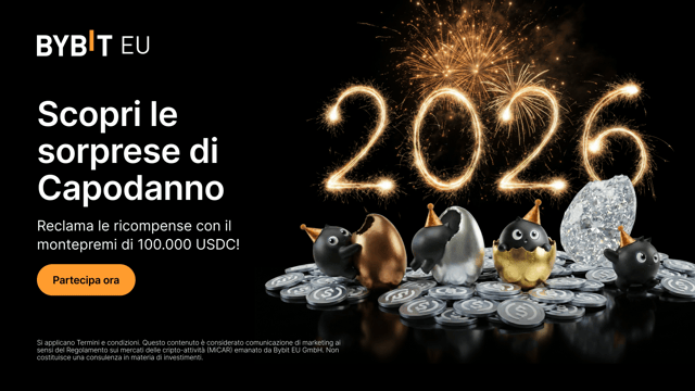Scopri le sorprese di Capodanno: reclama le ricompense con il montepremi di 100.000 USDC!