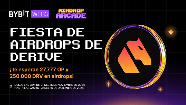 Fiesta de airdrops de Derive: ¡Llévate tu parte de 27,777 OP y 250,000 DRV!