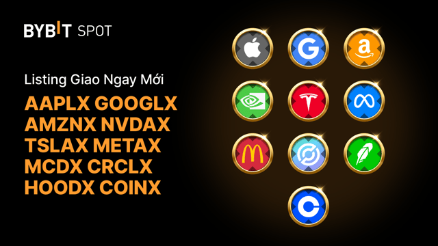 Niêm yết mới: Bybit sẽ niêm yết các cặp giao dịch xStocks
