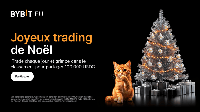 Joyeux trading de Noël : grimpe dans le classement et gagne chaque jour une part de la cagnotte de 100 000 USDC !