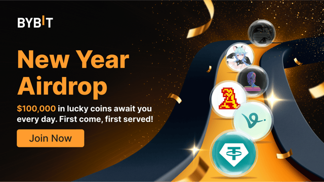 New Year Airdrop: Share $100,000 Lucky Coins Every Day, First Come, First Served!