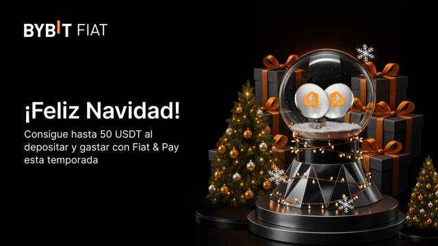 Temporada navideña Bybit Fiat & Pay: Gana de un fondo de premios navideño de 25,000 USDT