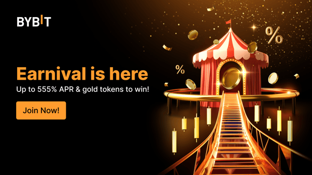 Bybit Earnival ignites: Earn up to 555% APR & win real gold tokens!