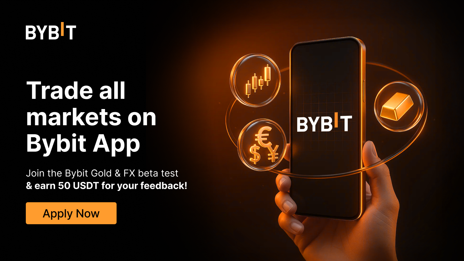 🛠️ Beta test Bybit Gold & FX: Be among the first to explore and earn 50 USDT!