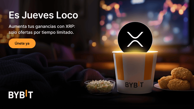 ¡Consigue un APR de hasta el 555% con las ofertas en XRP para Earn por el Jueves Loco de Bybit!