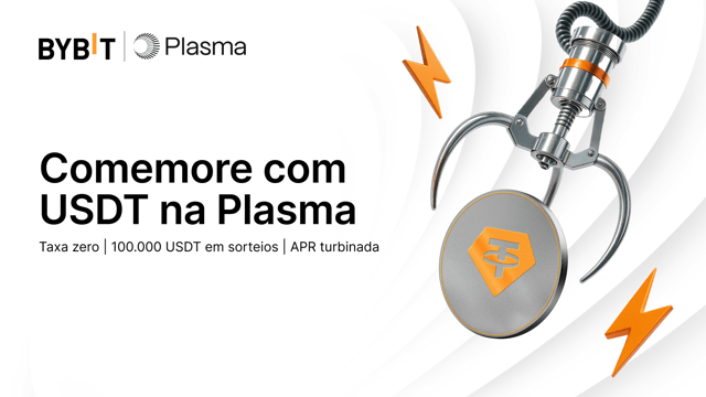 🚀 Bybit lança USDT na Plasma: taxa zero, sorteios e staking com alto rendimento