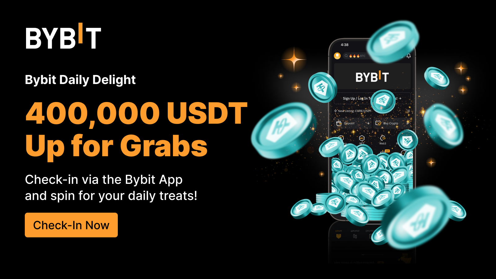 Bybit Announcement | Bybit Daily Delight: Check-In and Spin for Your ...