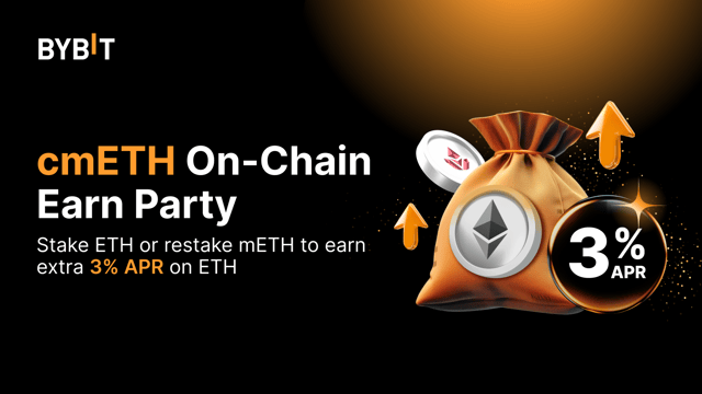 cmETH On-Chain Earn Party: Earn extra 3% APR on ETH