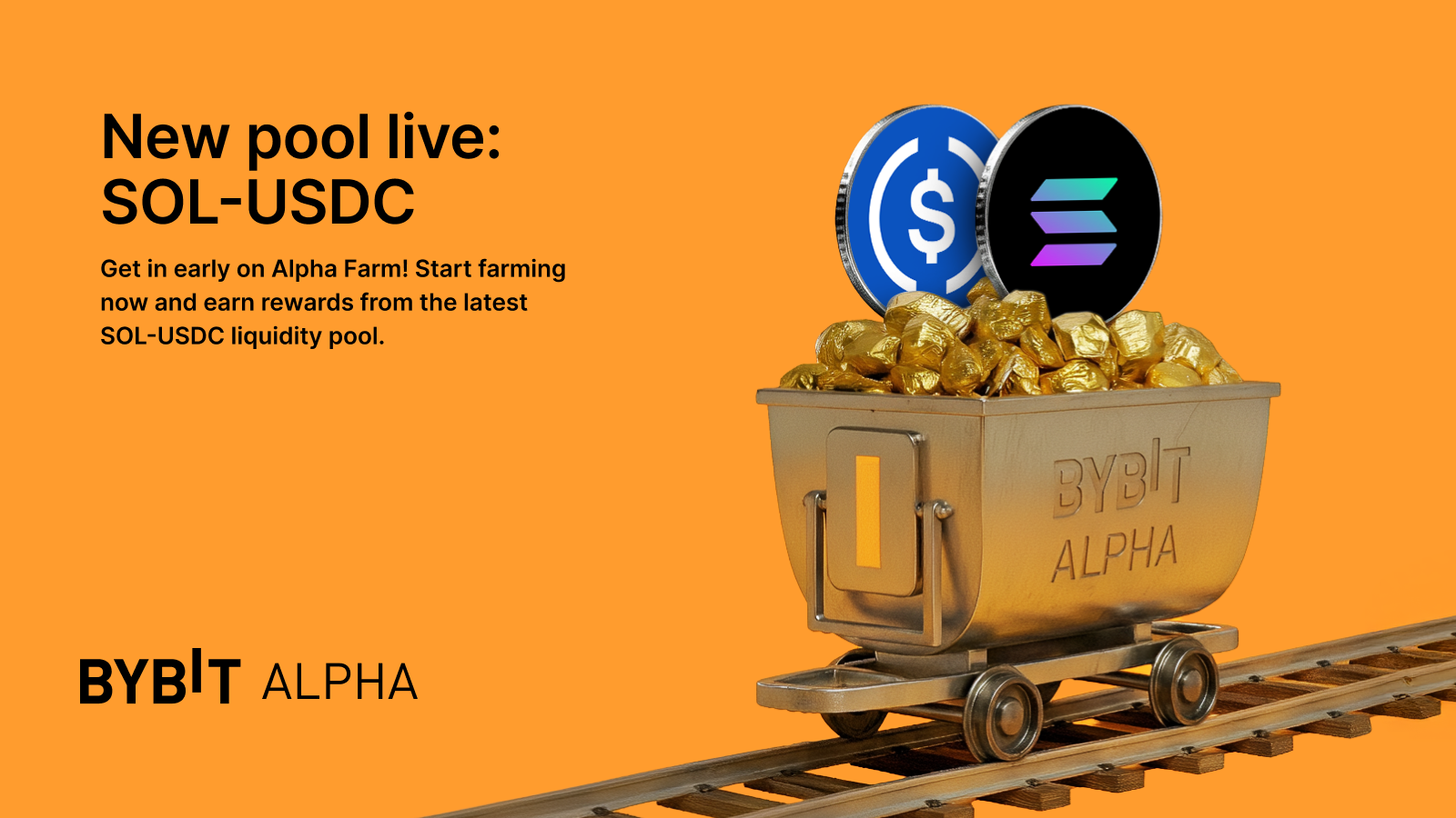 Bybit Announcement | SOL-USDC : new liquidity pool added to Alpha Farm
