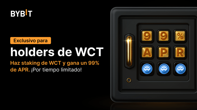 Únete a la fiesta de WCT: haz staking de WCT para disfrutar de un APR de hasta el 99% y compartir un fondo de premios de 100,000 WCT