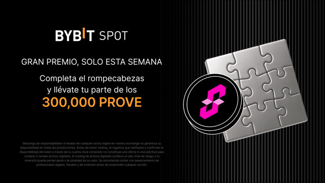 Completa el rompecabezas y gana a lo grande: 300,000 PROVE disponibles