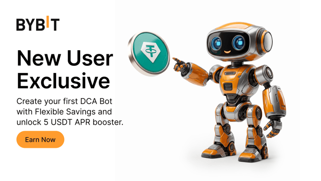 [New User Exclusive] Create Your First DCA Bot with Flexible Savings & Get 5 USDT APR Booster Voucher!