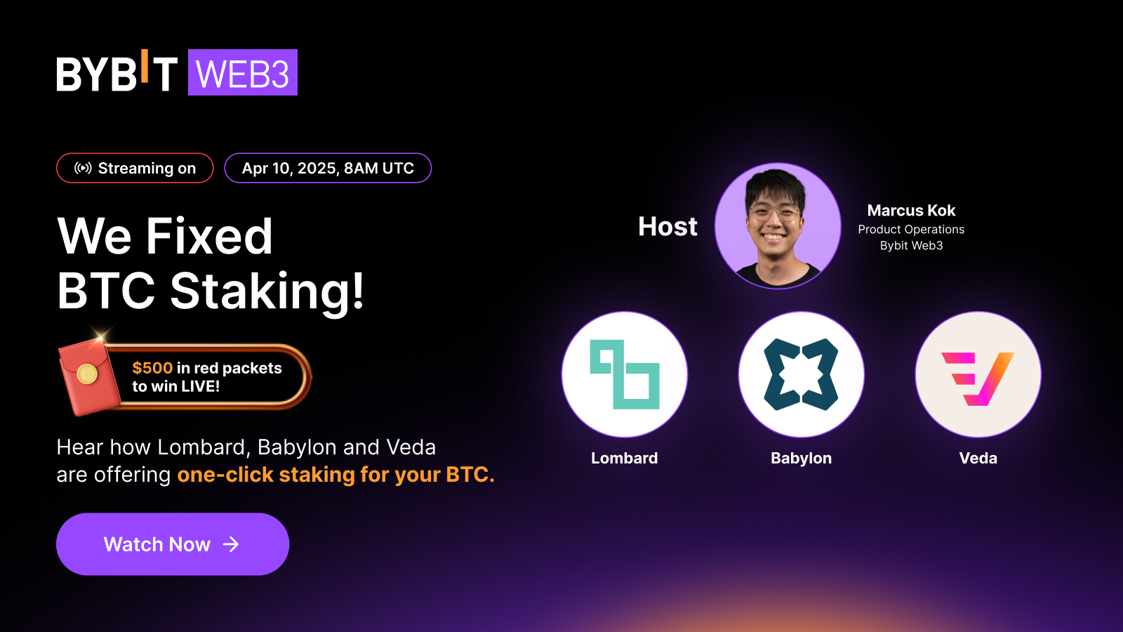 Bybit Announcement | We Fixed BTC Staking: With masterminds Lombard,  Babylon, and Veda!