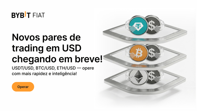 Novidade: pares de trading em USD chegando à Bybit!