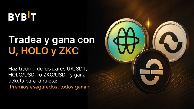Recompensas aseguradas con tu primer trade en U, HOLO o ZKC