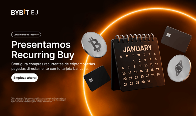 Presentamos Recurring Buy — automatiza tus compras de criptomonedas directamente con tu tarjeta bancaria