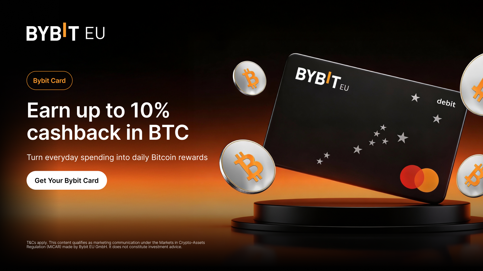 Bybit EU Announcement | Your Bybit Card Now Earns BTC Cashback!