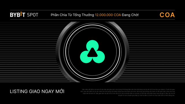 Niêm yết mới: COA/USDT — Nhận phần thưởng từ tổng giải thưởng 12.000.000 COA