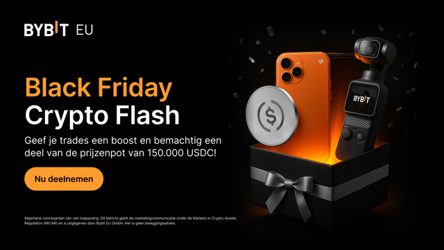 Black Friday Crypto Flash: Geef je trades een boost met een prijzenpot van 150.000 USDC!