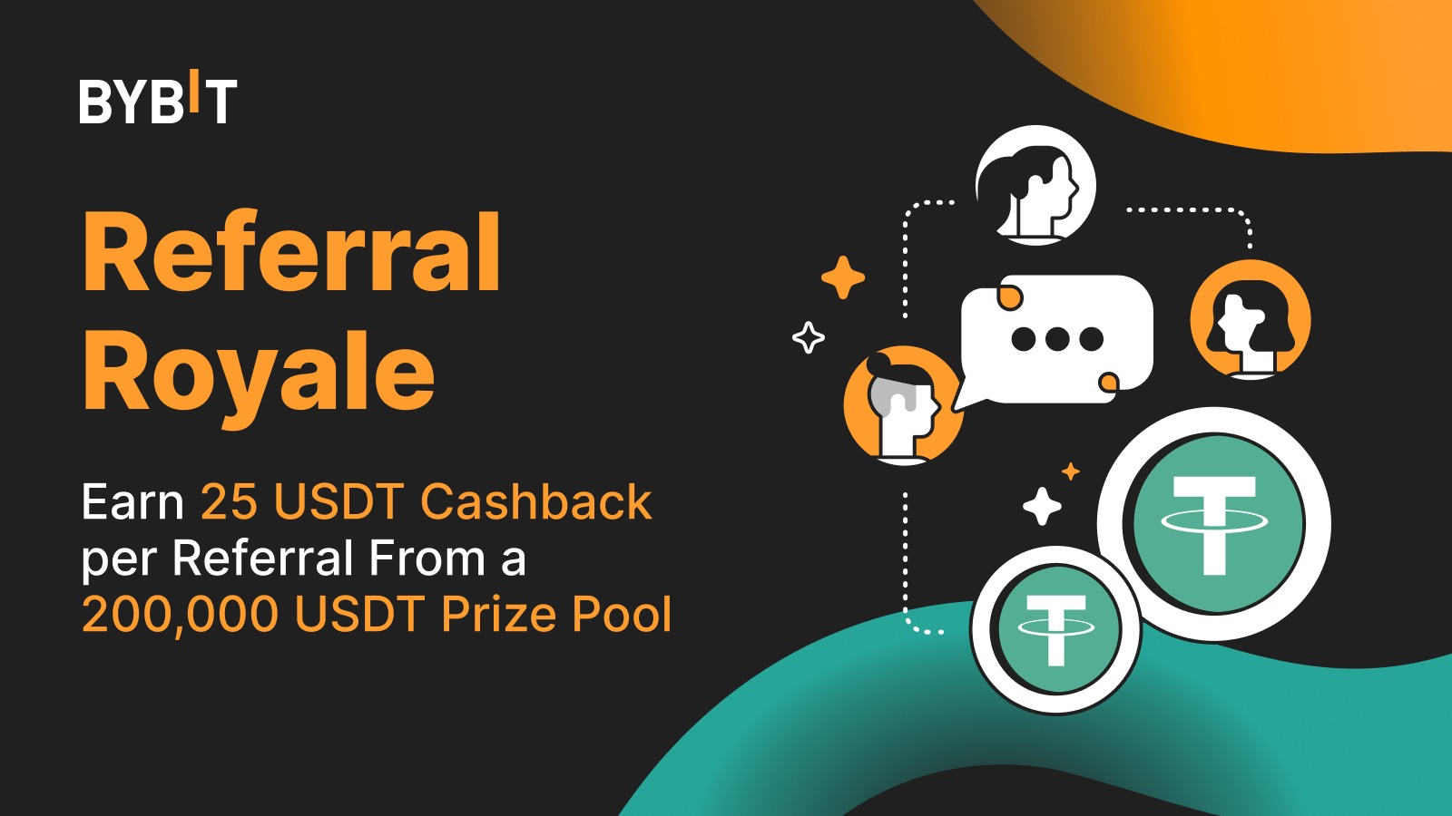 Bybit Announcement | Referral Royale: Earn Cashback From 200,000 USDT Prize  Pool