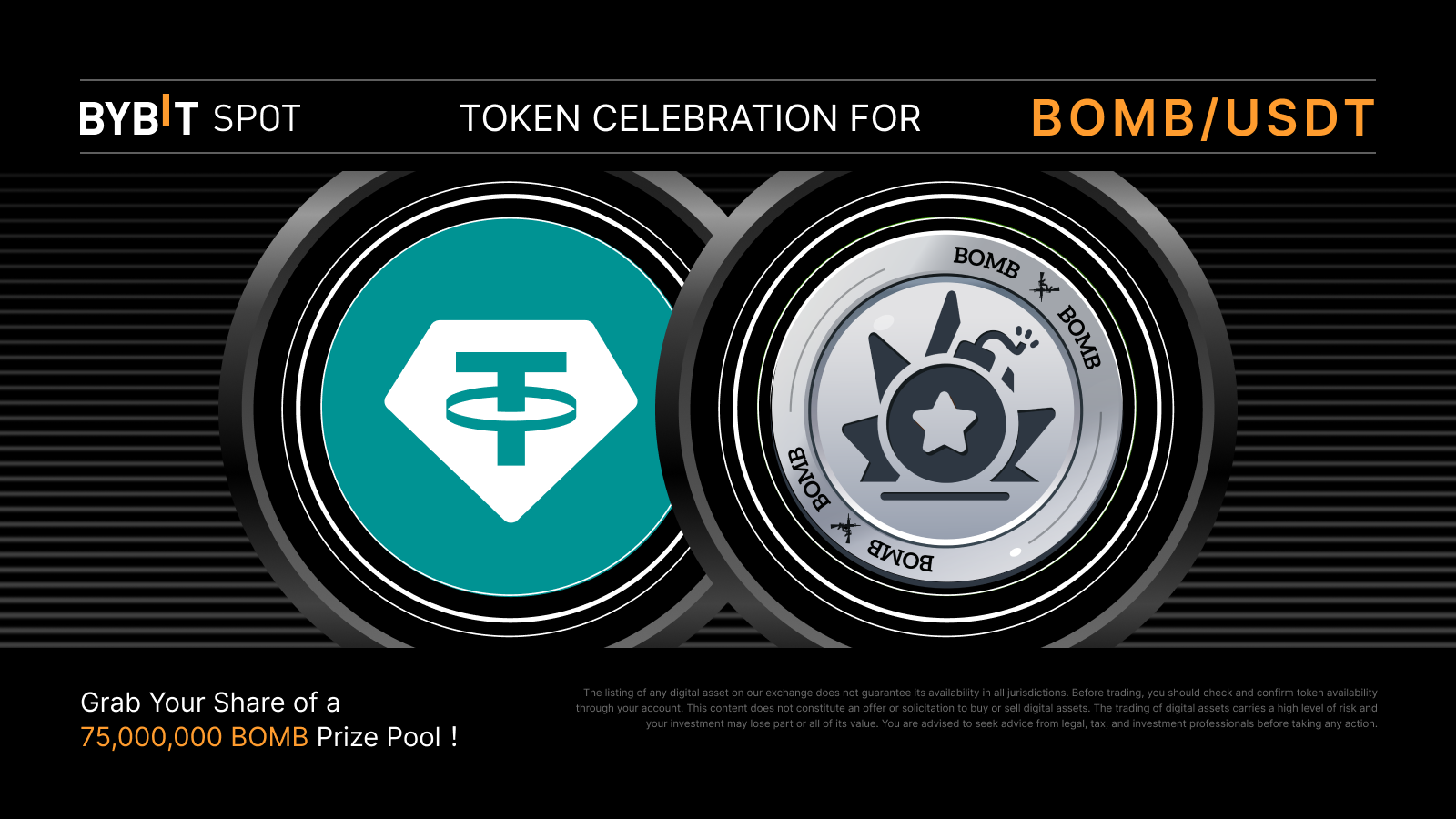 Bybit Announcement | BOMB Token Splash is back: 75,000,000 BOMB up for grabs