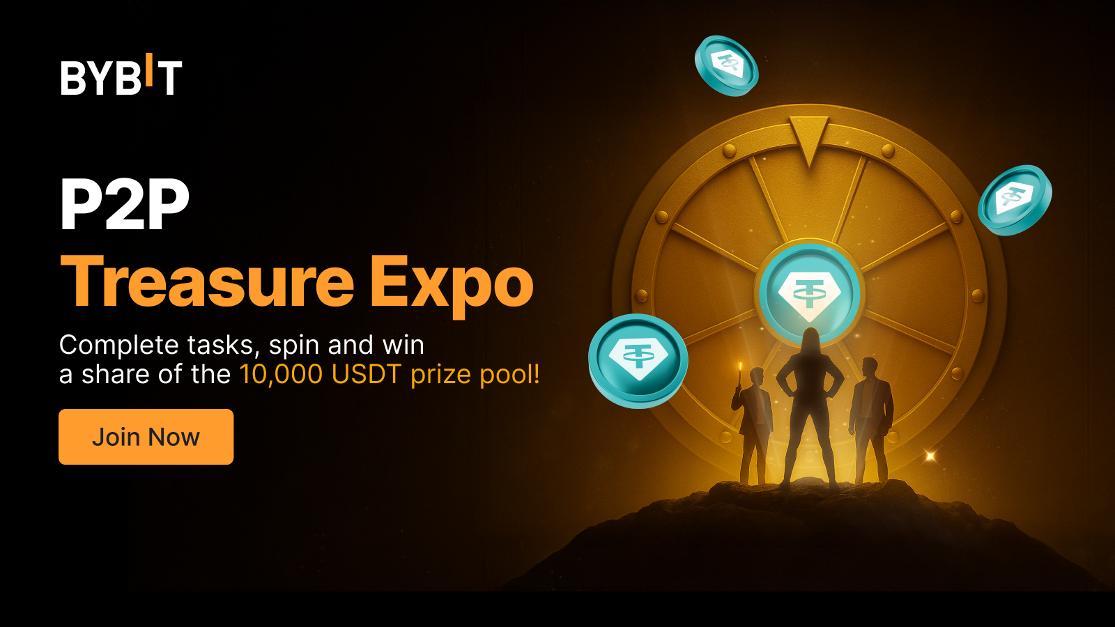 Bybit Announcement | [Exclusive event] P2P Treasure Expo:10,000 USDT prize  pool up for grabs!