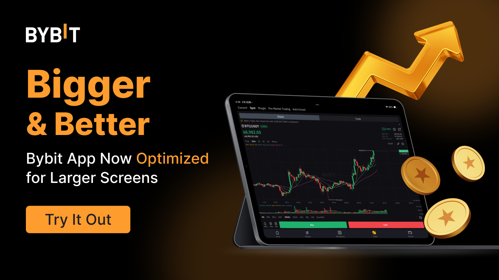 Bybit Announcement | Bigger & Better: Bybit App Now Optimized for Larger  Screens