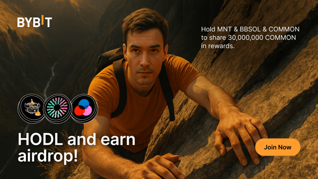 HODL MNT and COMMON and BBSOL and win 30,000,000 COMMON